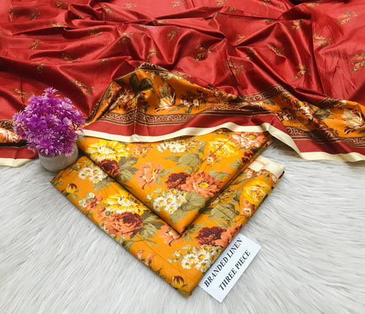 Maria B Unstitched Linen 3Pc