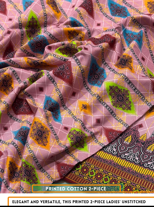 2 Piece All Over Printed Dress