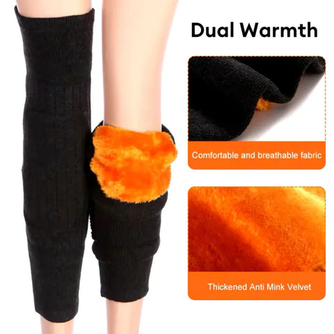 Premium Knee Warmers for Pain Relief & Comfort Women Men Winter Leg Warmer Warm Knee Brace Pad Thicken Knee Warmers Knee Stocking Tigh