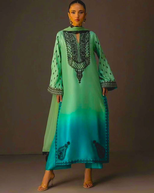 LULUSAR Radiance Digital Printed 3PC Silk Suit